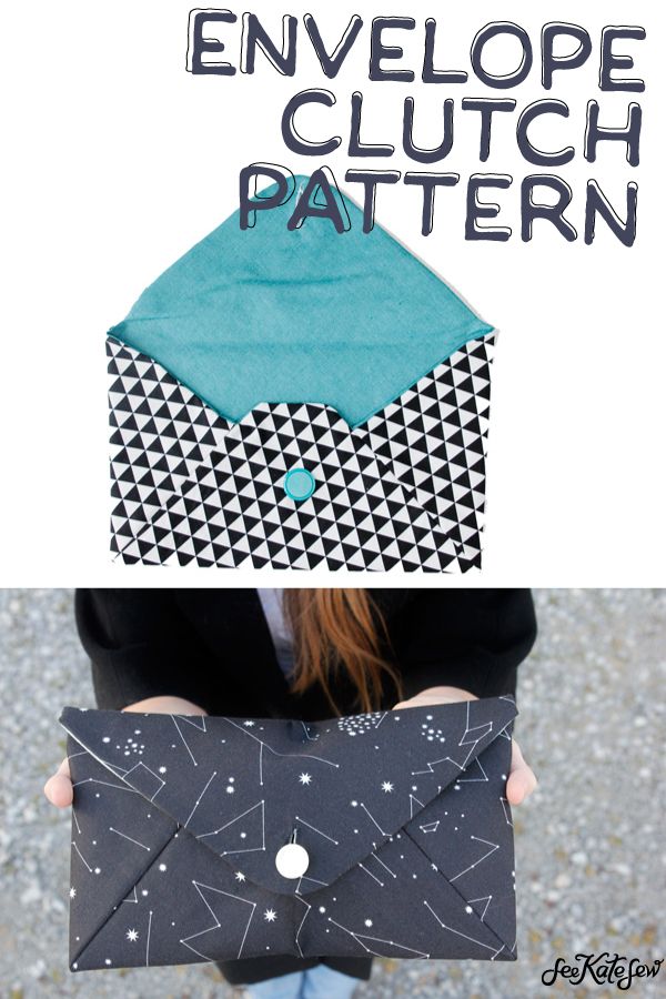 the envelope clutch pattern is easy to make