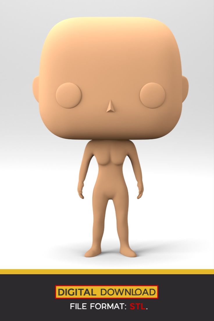 Funko POP 3D model Funko Pop Drawing Template, Custom Funko Pop Diy, Diy Funko Pop, Mini Funko Pop, Custom Funko Pop, Funk Pop, Custom Funko, 3d Printing Diy, Funko Pop Figures