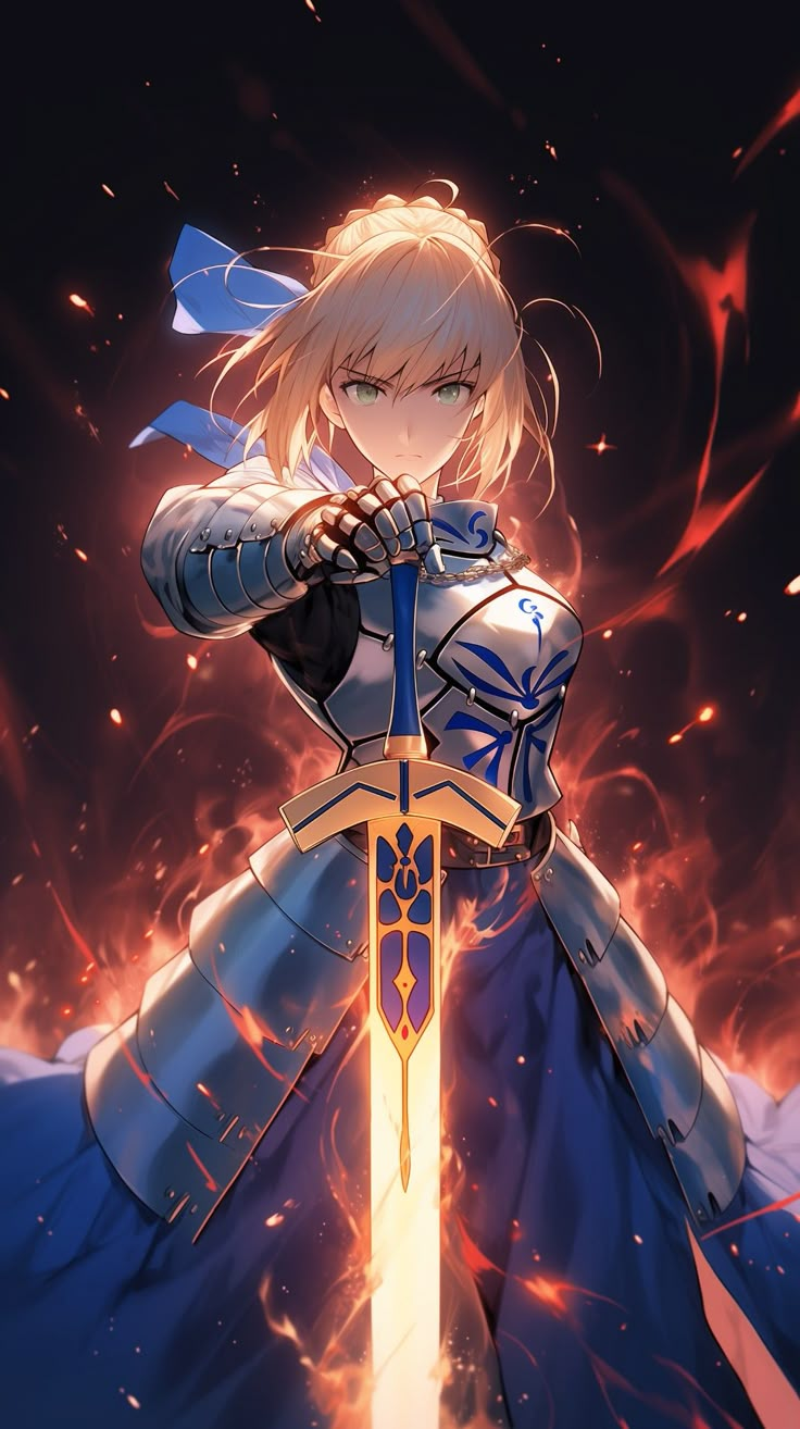 Fate Stay Night Characters, Artoria Alter, Saber Fate Stay Night, One Punch Anime, Type Moon Anime, Saber Fate, Shirou Emiya, Arturia Pendragon, Fate Stay Night Series