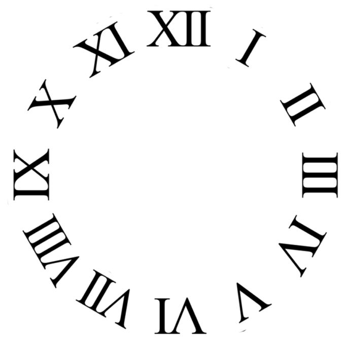 a clock with roman numerals on it