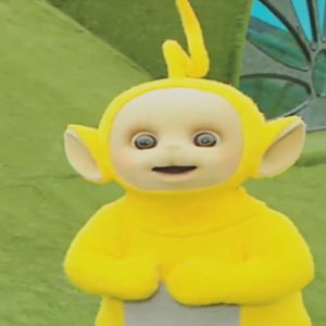 a cartoon character in a yellow monkey suit