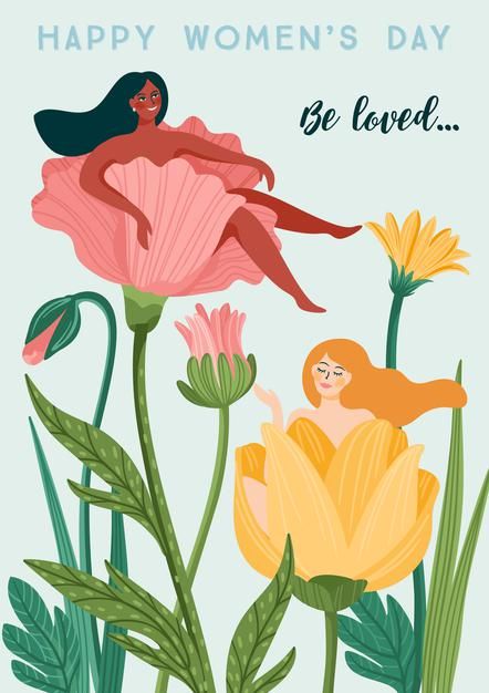 International women s day. vector template with women and flowers for card, poster, flyer and other users Womans Day Card, Womens Day Poster, World Womens Day, International Womens Day Poster, International Woman's Day, Women's Day Cards, Women's Day 8 March, Chinese Holidays, Happy Woman Day