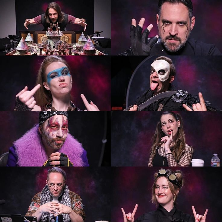 a collage of people with makeup on their faces and hands in different positions, including one man making the peace sign