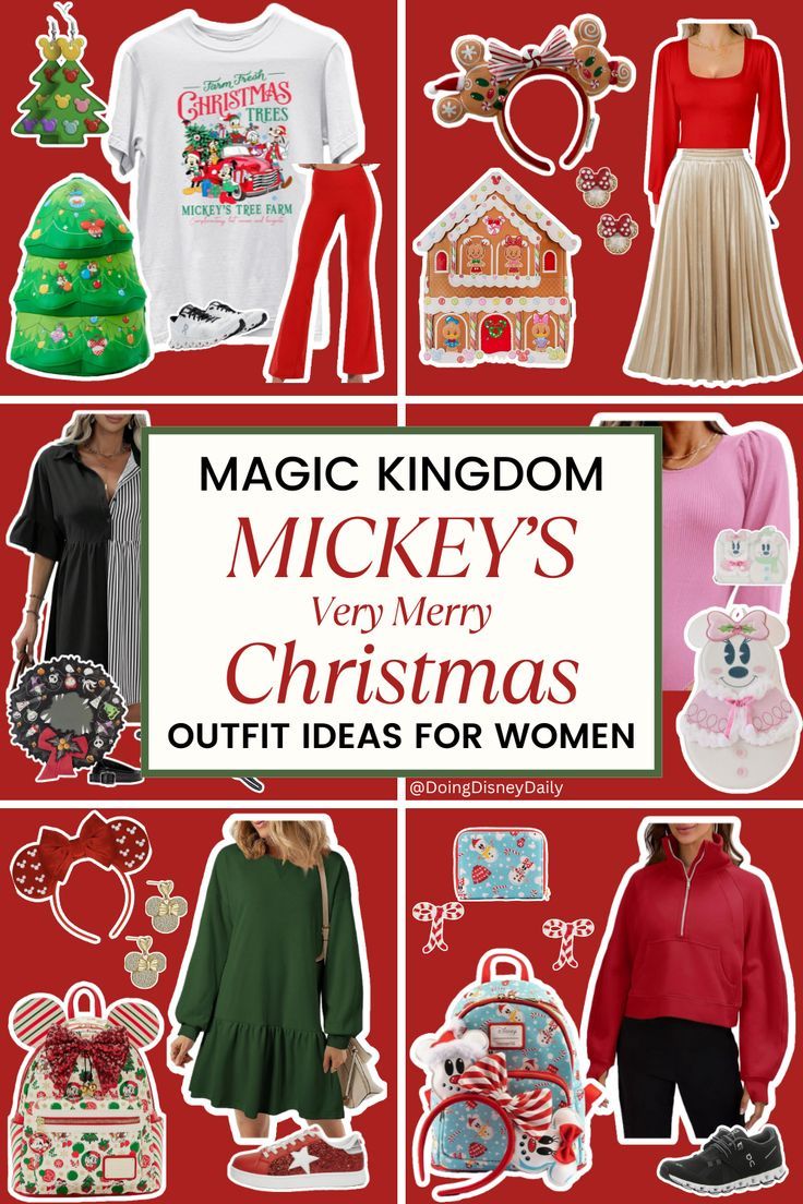 Ugly Sweater Mickey’s Very Merry Christmas Party Outfits, Disney World Christmas Outfit For Women, Very Merry Christmas Party Outfits, Disney World Christmas Outfit, Christmas Disney Outfits, Creative Ugly Christmas Sweater, Party Outfit Ideas For Women, Mickeys Christmas Party, Disney Christmas Party