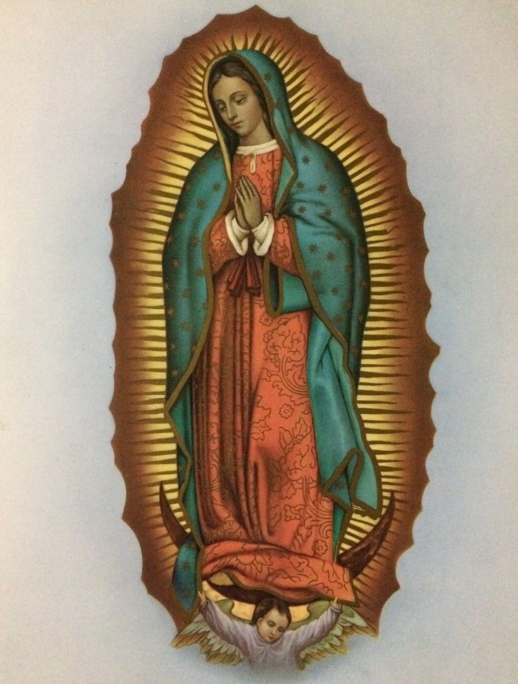 an image of the virgin mary with her hands folded up in front of her face