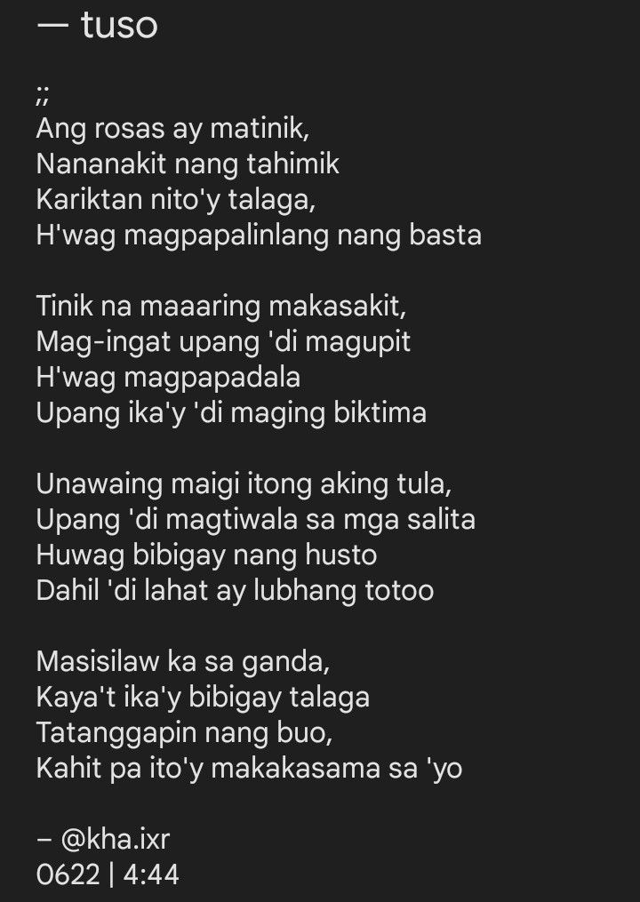 Tagalog poem, poetry, tula Tula Tungkol Sa Pag Ibig Tagalog, Deep Filipino Poems, Deep Filipino Words With Meaning, Tagalog Poem, Filipino Poems, Self Love Poems, Karma Quotes Truths, Long Quotes, School Works