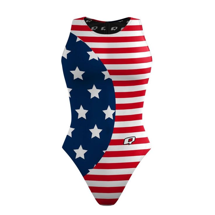 Stars and Stripes Waterpolo Usa Swimsuit, Water Polo, Summer Swim Suits, Shopping Day, Stars And Stripes, Wide Straps, High Neckline, Fabric Weights, Tights