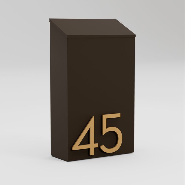 a black box with the number 45 on it