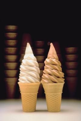 two ice cream cones with the words one for you and one for me