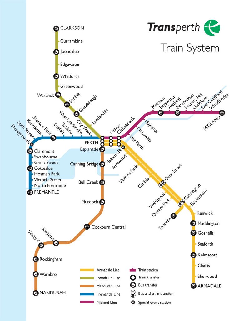 a map of the train system