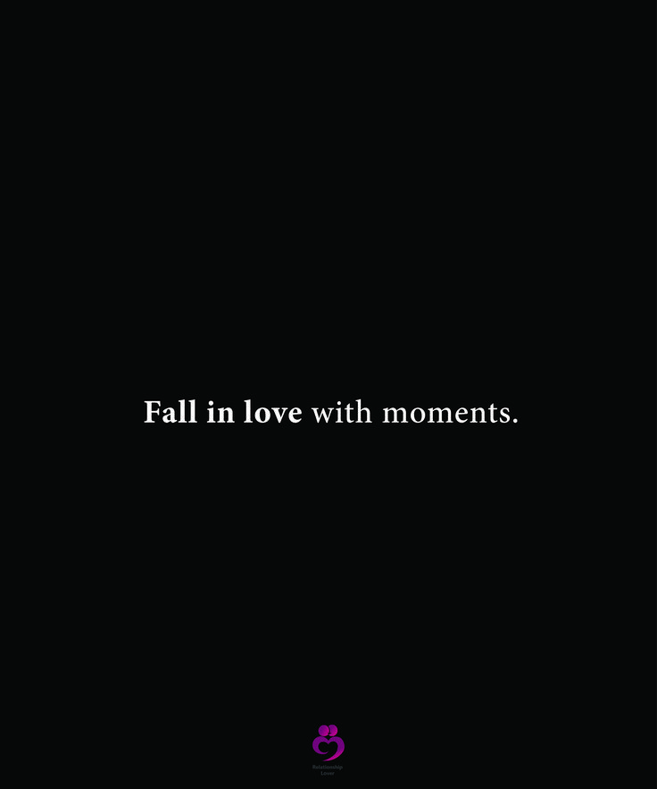 the words fall in love with moments are written on a black background and there is an image of a woman's face