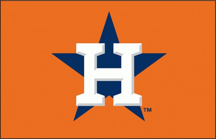 the houston astros logo on an orange background