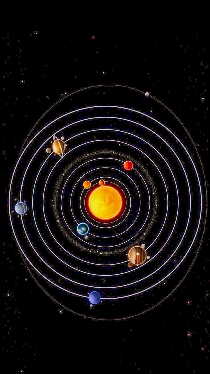 an artist's rendering of the solar system