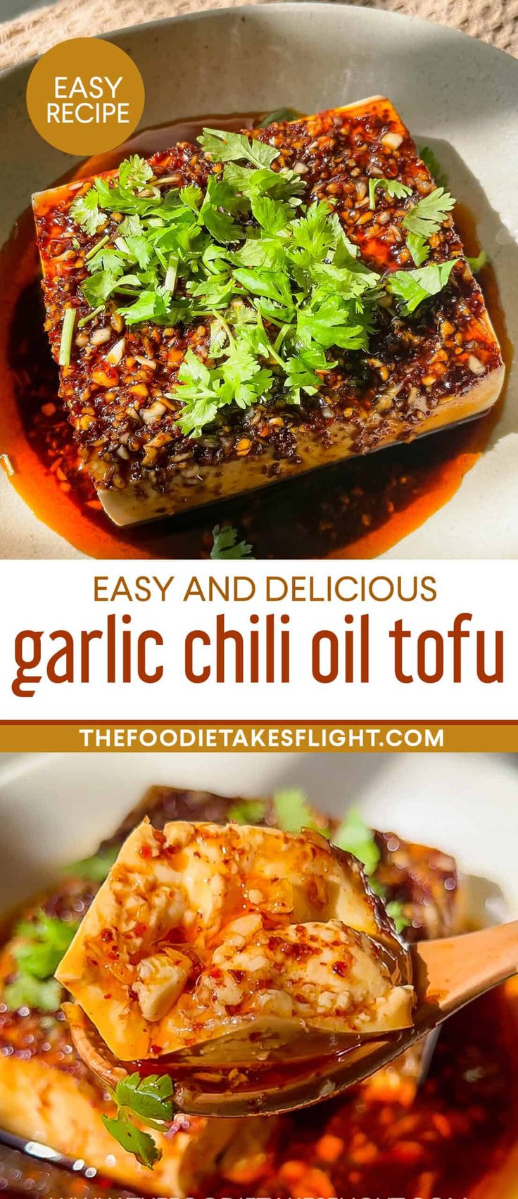 an easy and delicious garlic chili tofu recipe