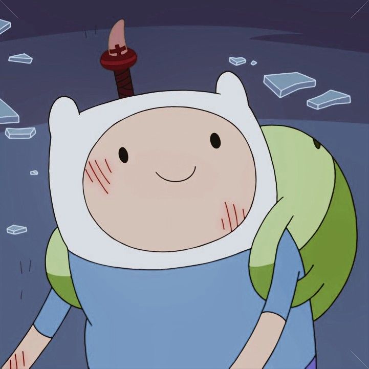 an animated image of finn from adventure time