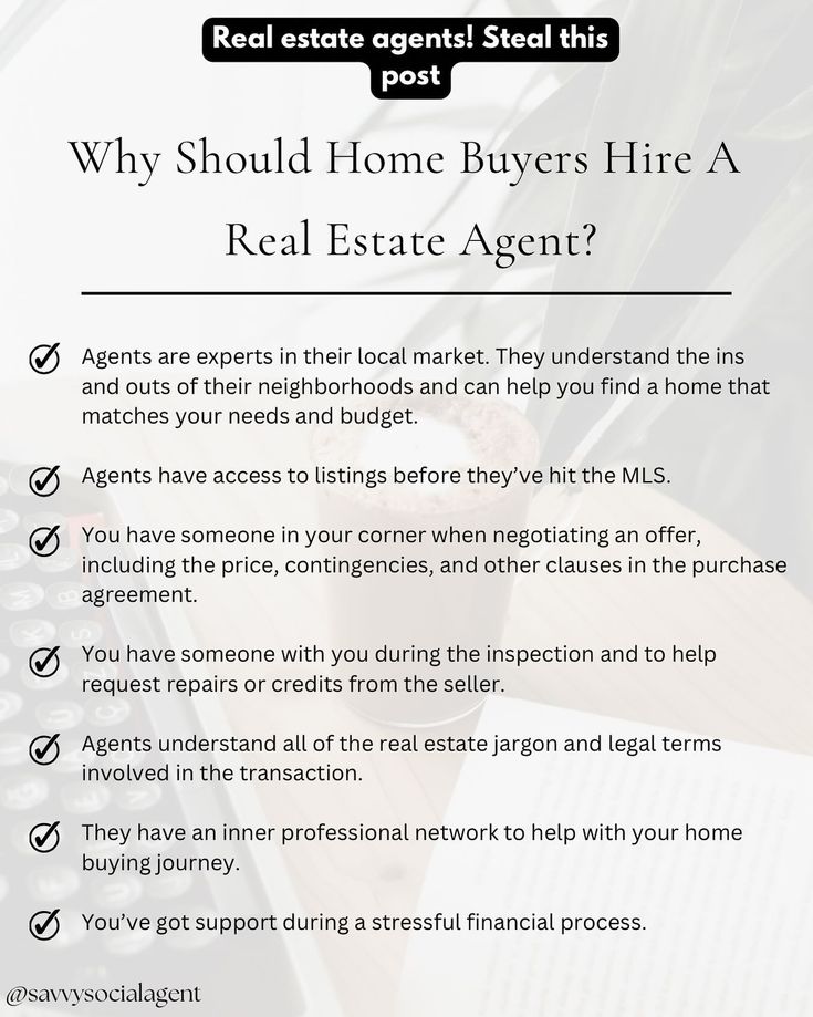 a real estate agent's guide to buying for their home buyer in the market