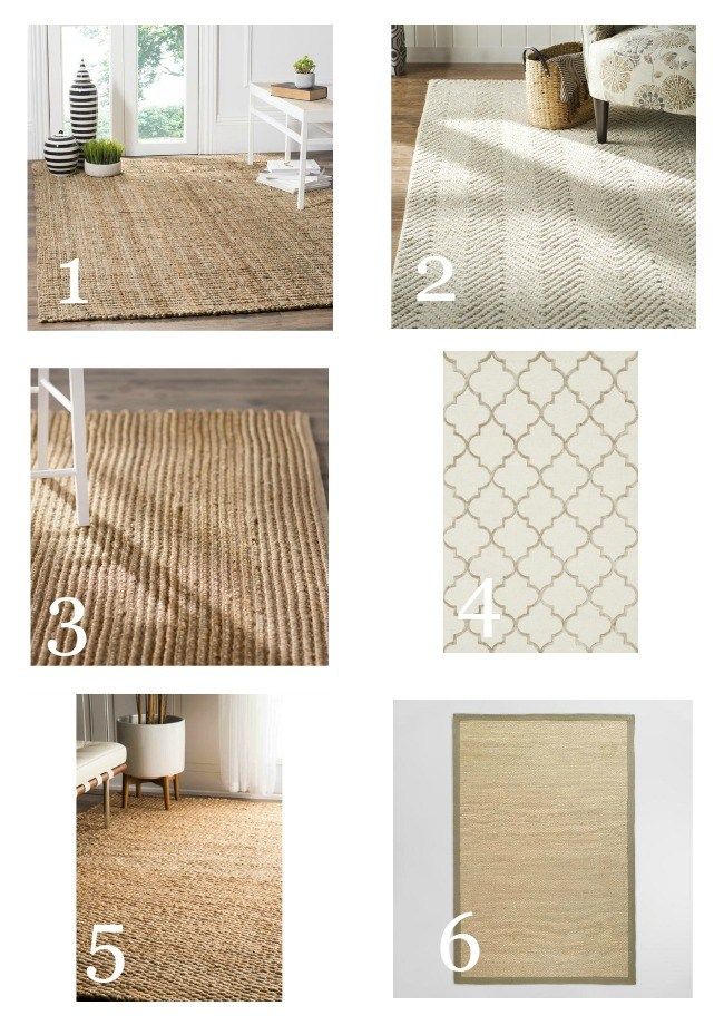 the different rugs are shown with numbers on them