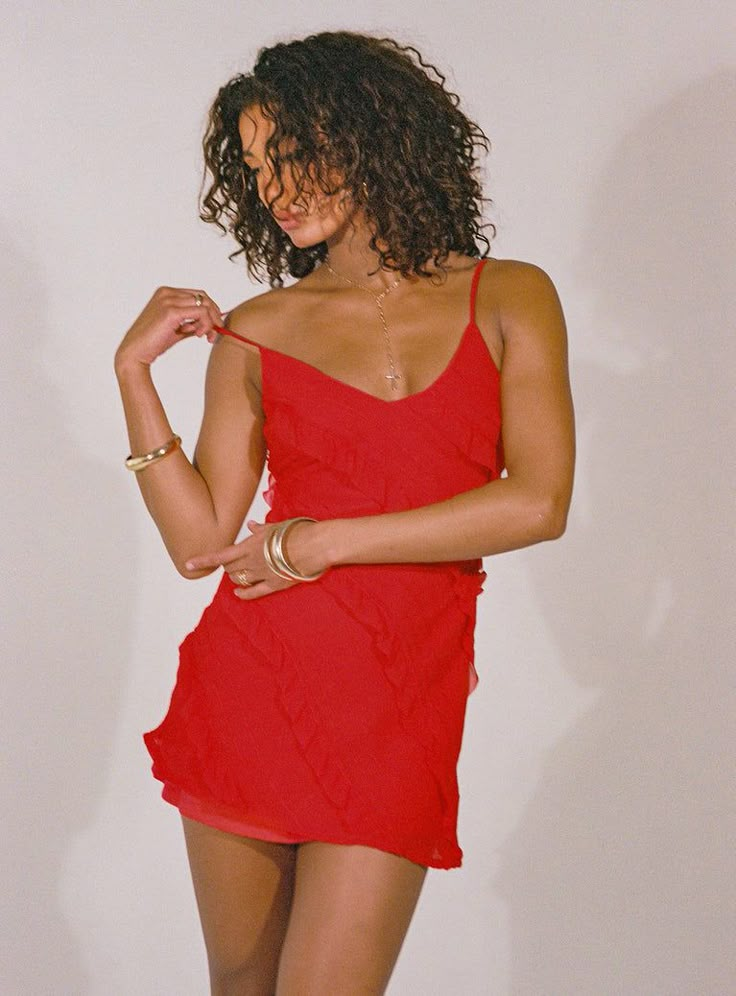 Lars Mini Dress Red Mini Dress Red, Pink Formal Dresses, Fleece Dress, Outerwear Outfit, Strapless Tops, Loungewear Sets, Curve Dresses, Casual Tank Tops, Going Out Dresses