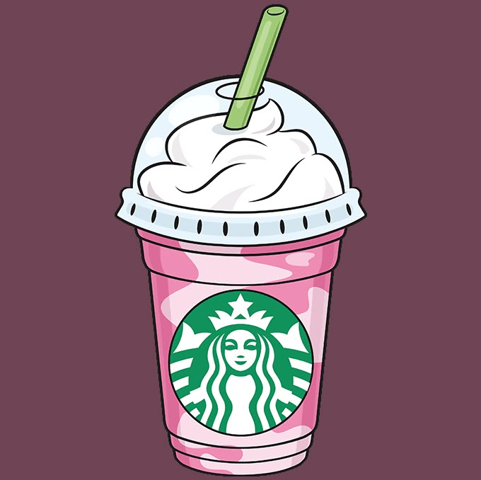 a starbucks drink with whipped cream and a green straw