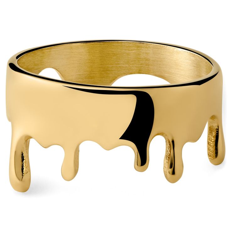 Caution: HOT This surgical-grade stainless steel ring mixes PVD coated gold-tone industrial-strength metal with an organic aesthetic, creating a scratch- and tarnish-resistant men’s ring that’s dripping style. Designed In Denmark. Ships in a signature box. Melting Gold, Organic Aesthetic, S Ring, Stainless Steel Ring, Steel Design, Men's Rings, Stainless Steel Rings, Steel Ring, Denmark