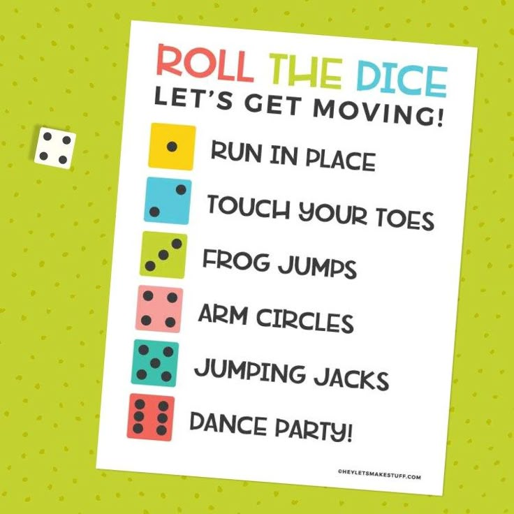 a roll the dice game is shown on a green background with polka dots and two dices