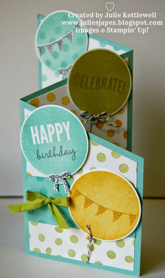 two birthday cards made with stampin's happy birthday dieing and the words, celebrate