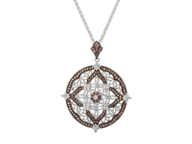 Keith Jack Silver and Cubic Night & Day Round Pendant (Reversible) – Fifth Avenue Jewellers Darkness And Light, Night Day, Large Necklace, Raw Diamond, Day For Night, Circle Pendant, Round Pendant, Sterling Silver Chains, Natural Diamonds