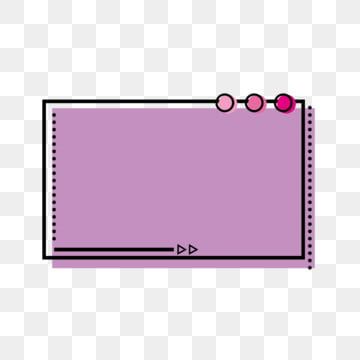 a purple rectangle with pink dots on the top and bottom, as well as an arrow