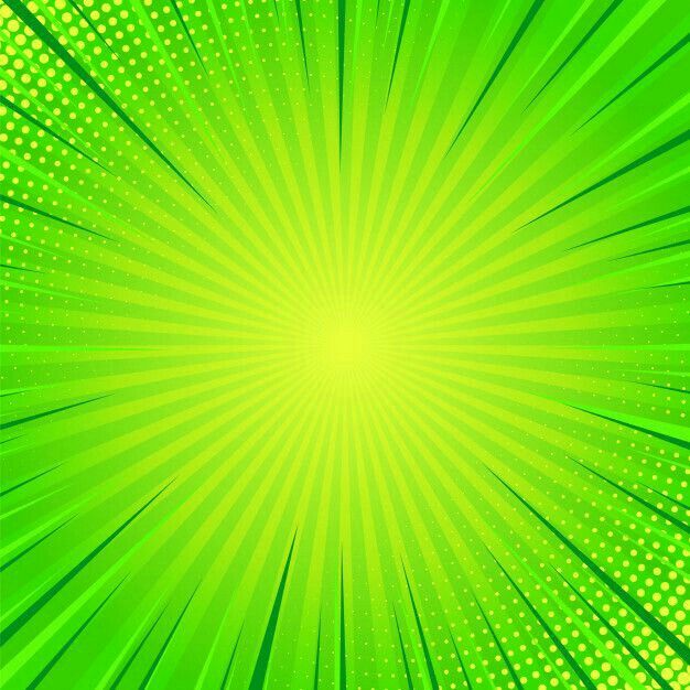 an abstract green background with halftone dots in the center and yellow light at the end