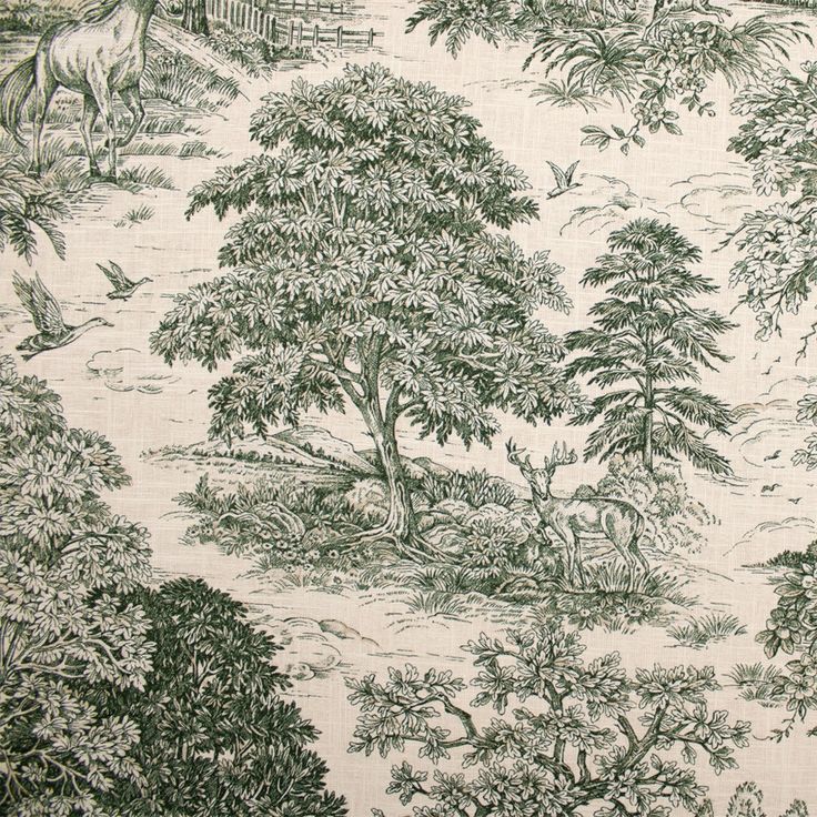 an old wallpaper with trees and animals on it