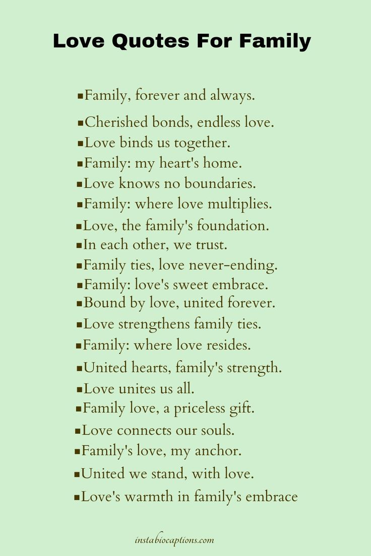 Discover heartwarming 'I Love My Family' quotes that celebrate the bond of love and unity. Explore touching sentiments to express your affection and appreciation for your family. Share these meaningful quotes to cherish the special moments with your loved ones Family Related Quotes, One Word Quotes For Love, Lovely Family Quotes, Tattoo Quotes For Family, Qoutes About Families Love, Captions For Family Outing, Quotes About Love For Family, I Love You Quotes For Family, Family Date Caption