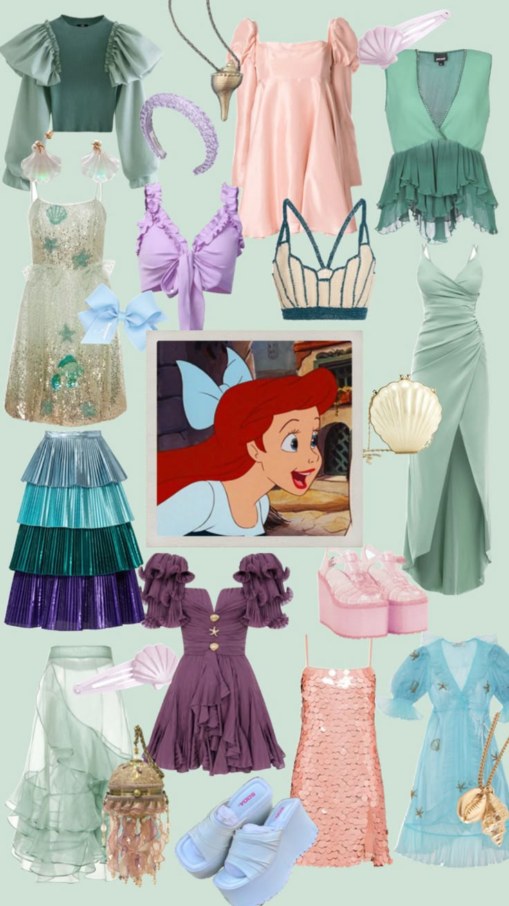 the little mermaid costume is featured in this image