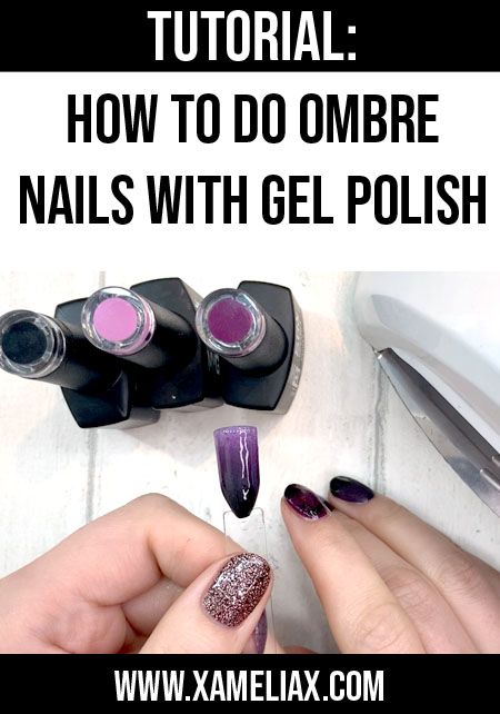 How to do ombre gel nails with this easy nail art tutorial! Gel Nail Gradient, Gel Nail How To Tutorials, Ombre Nails Hacks, Diy Ombre Gel Nails Art Tutorials, How To Do Gradient Gel Nails, How To Create Ombre Gel Nails, Nail Gel Ombre, How To Paint With Gel Nail Polish, Diy Ombre Nails With Gel Polish