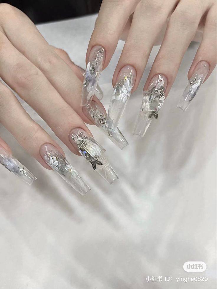 Xiaohongshu Nails White, Xiaohongshu Nails, Douyin Nails, Nails White, Acrylic Nail Art, Luxury Nails, White Nails, Nails Ideas, Beautiful Nails