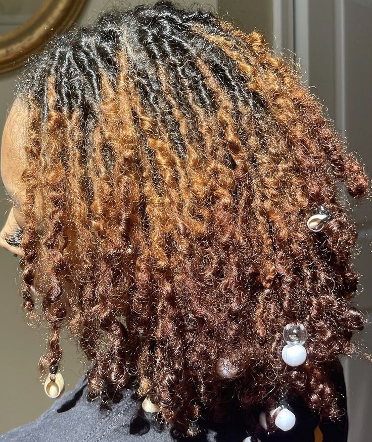 Curly Locs Black Women Natural, Dreads Curly Ends, Locs For Curly Hair, Natural Locs With Curly Ends Black Women, Starter Locs On Curly Hair, Natural Locs With Curly Ends Styles, Locs With Curly Ends Styles, Dreadlocks With Curly Ends, Curly Natural Locs