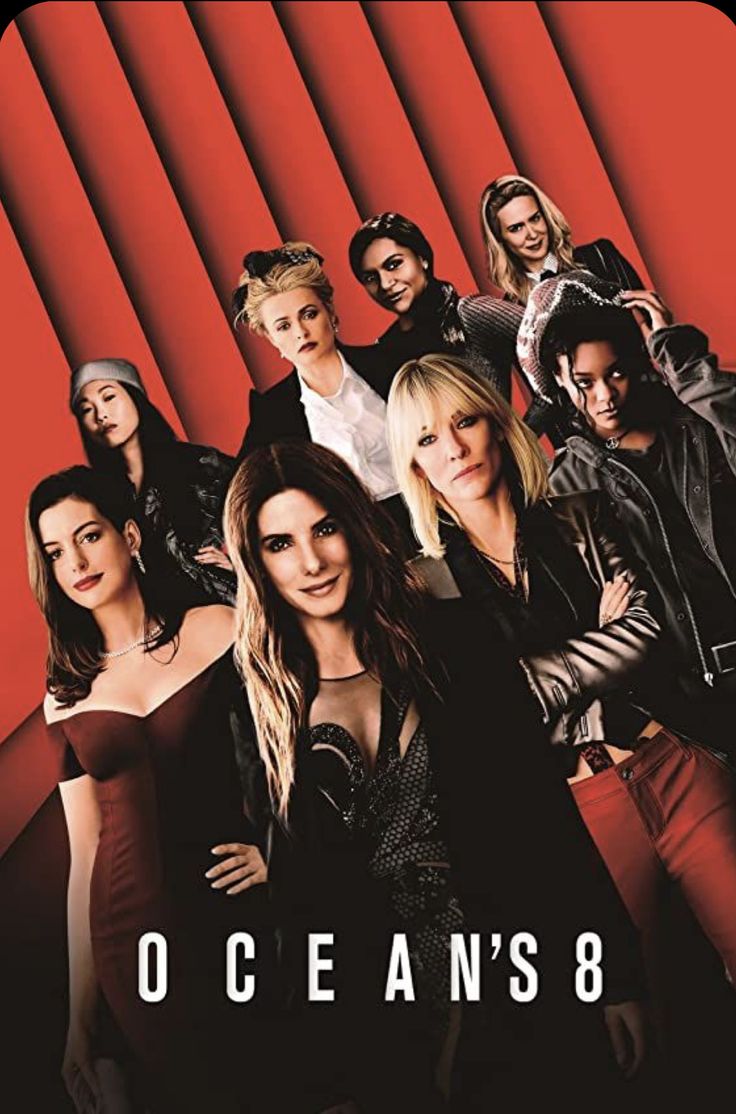 the movie poster for 8x10 with many people in red and black outfits on it