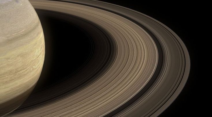 saturn's rings are seen in this image taken by nasa spacecrafts on march 22, 2012