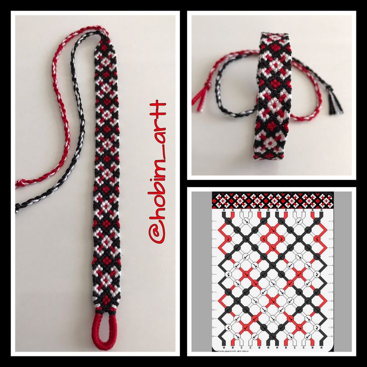 an image of a red and black lanyard that is made out of fabric with scissors