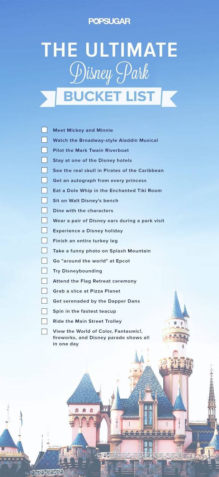 the ultimate disney park bucket list