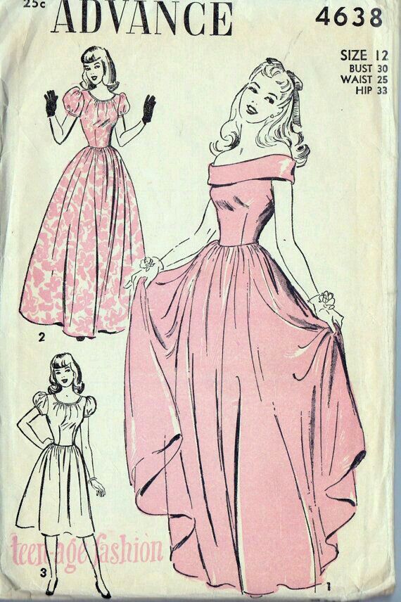 an old fashion sewing pattern from the 1950's