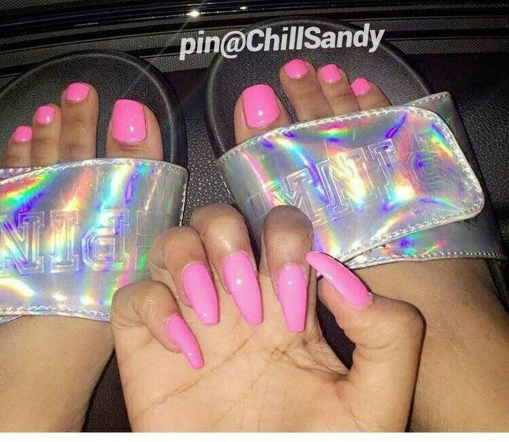 Shiny Nails Designs, Barbie Nails, Nails Polish, Pink Nail, Beautiful Nail Designs, Gorgeous Nails, Love Nails, Nails On Fleek, Trendy Nails