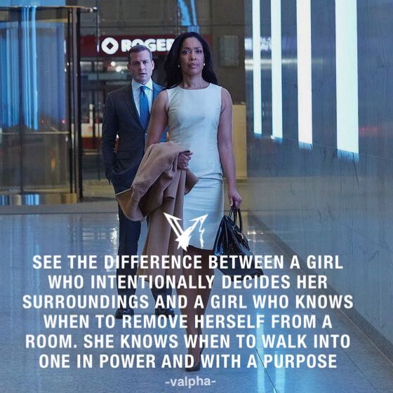 a man and woman walking through an airport with the caption'see the reference between a girl who internationally decides her surroundings and a girl who knows when she