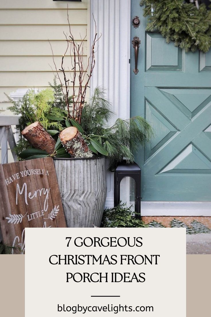 7 christmas front porch ideas Christmas Front Garden Ideas, Christmas Front Doors Entrance, Neutral Christmas Porch Decor, Small Porch Holiday Decor, Front Door Entrance Christmas Decor, Primitive Christmas Porch Ideas, Elegant Christmas Porch Decor, Farmhouse Front Door Christmas Decor, Small Porch Christmas Decorating Ideas