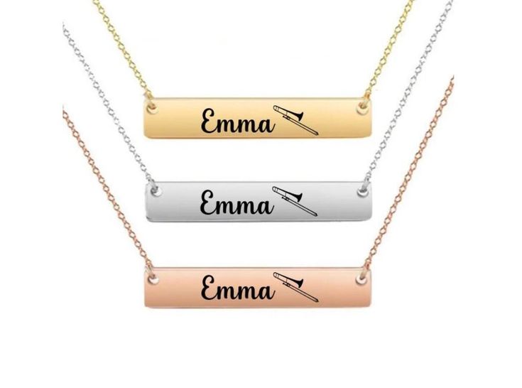 Nothing Says, "You're Special" Like Personalized Trombone Gift! It shows you went out of your way to find a unique gift and to personalize it to make it theirs alone! ⭐TROMBONEJEWELRY- Beautiful Trombone Charm Necklace for women, teens and girls ⭐TROMBONE NECKLACE- Stainless Steel Bar Pendant Engraved with your choice of text on 17 inch stainless steel chain with 2 inch extension. ⭐TROMBONE GIFT - Looking for a special personalized gift? This Trombone necklace is the perfect gift for Trombonist, Trombone teams, Trombonists mom or anyone that loves Trombone for birthday, Christmas, special event or just because. ⭐FREE JEWELRY POUCH- Jewelry Pouches Are Used To Package And Ship Our Necklaces, Ensuring The Most Beautiful Presentation Possible. OUR MISSION. As a US company, we want athletes to Trombone Necklace, You're Special, Jewelry Pouches, Engraved Pendant, Stainless Steel Bar, Steel Bar, Trombone, Bar Pendant, Christmas Special