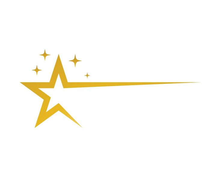 a gold star with five stars on it's side, and one is in the middle