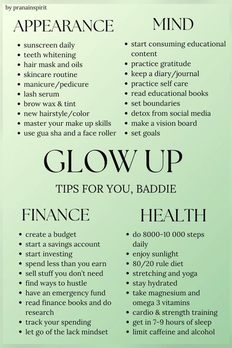 Glow Up Financially, Glow Up Tips Physical, How To Glow Up Mental Health, Physical And Mental Glow Up, Tips To Glow Up Mentally And Physically, How To Glow Up Physically And Mentally, Personal Glow Up, September Glow Up, Mental And Physical Glow Up