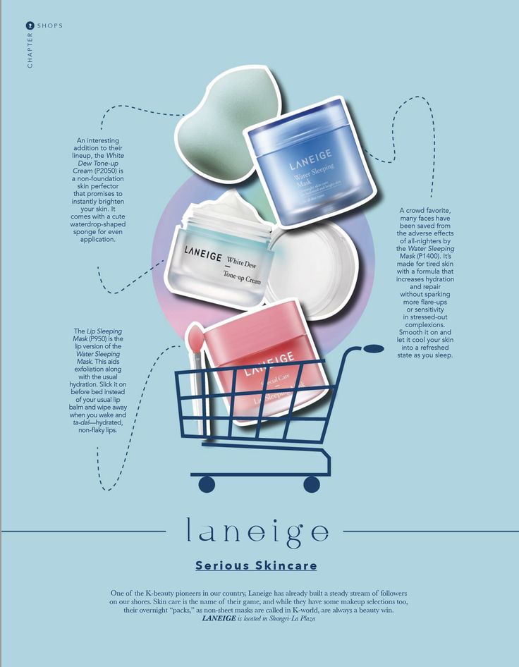 an ad for lanqio's skin care products, including soaps and lotions