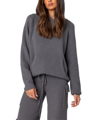 Edikted Wynter Oversized Knit Hoodie Oversize Knit, Knit Hoodie, Grey Hoodie, Cargo Pants, Pick Up, In Store, Buy Online, Knitting, Grey