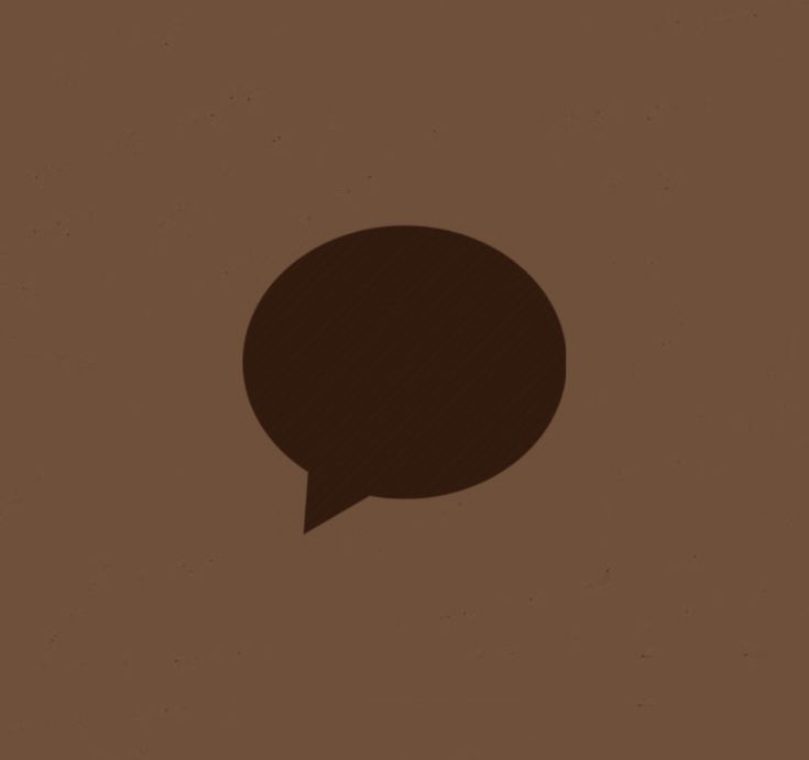 a brown background with a speech bubble