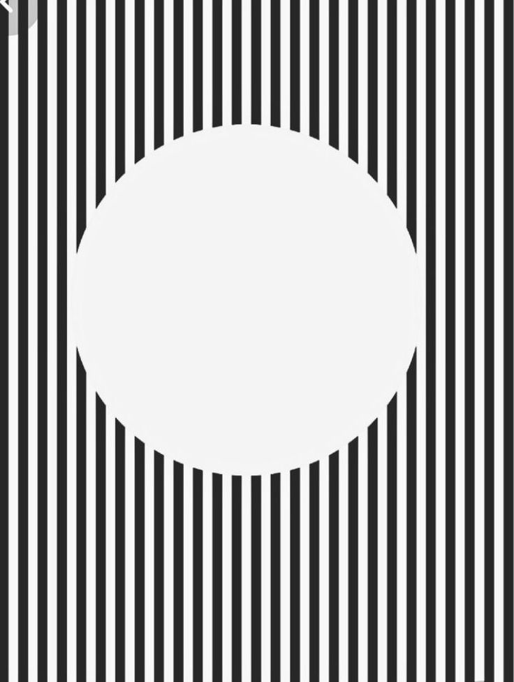 a black and white striped background with an oval in the center, surrounded by vertical lines